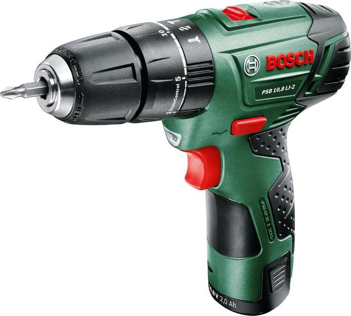 Bosch Home & Garden PSB 10,8 LI-2, 2 batteries (Rechargeable battery operated)