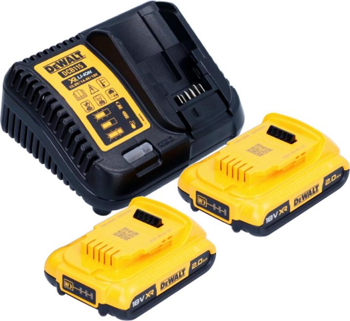Actual product image DeWalt DCW 210 D1 Battery random orbital sander 18 V 125 mm Brushless + 2x rechargeable battery 2.0 Ah + (Eccentric grinder)