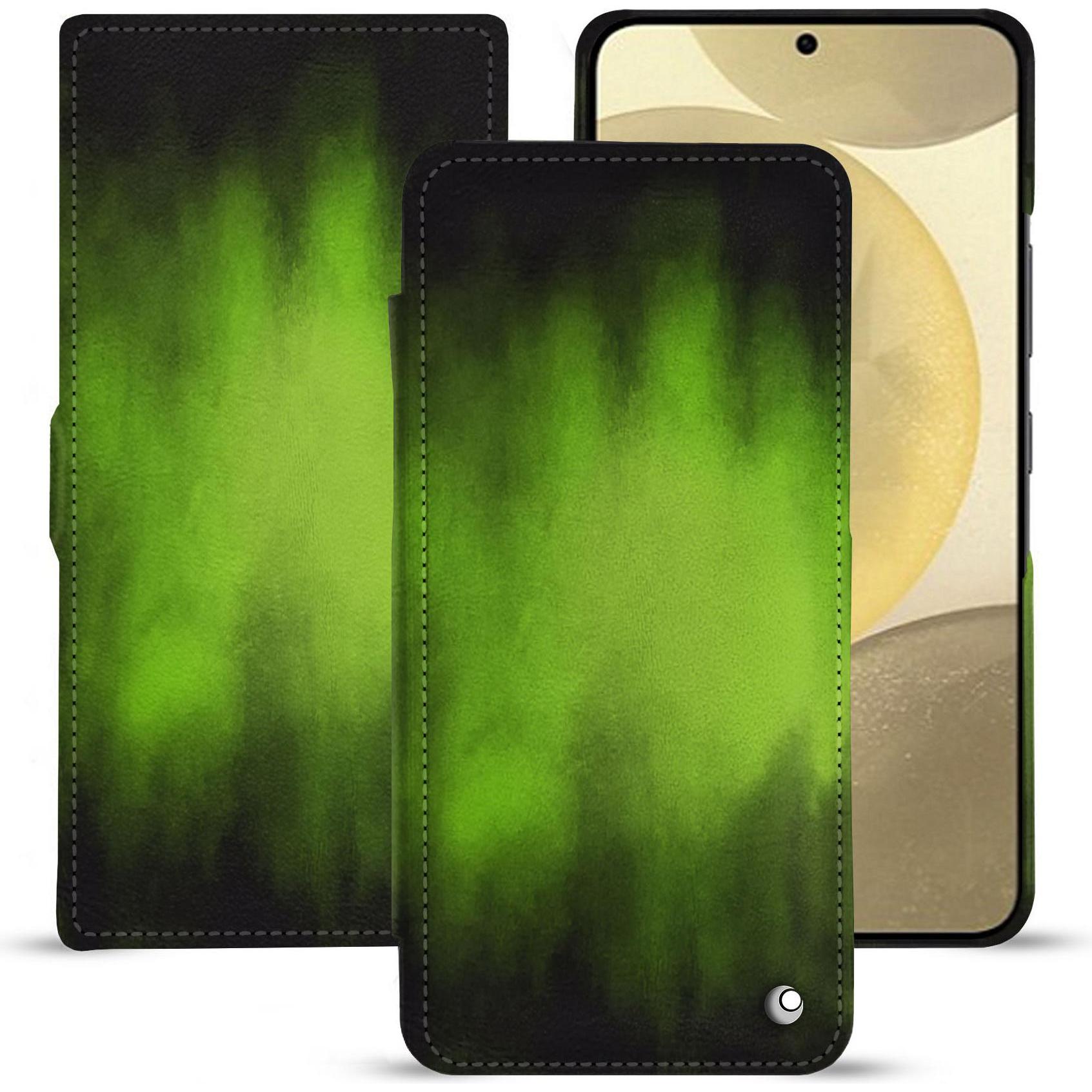 Noreve Lederschutzhülle horizontal (Samsung Galaxy S24+), Smartphone Hülle, Grün