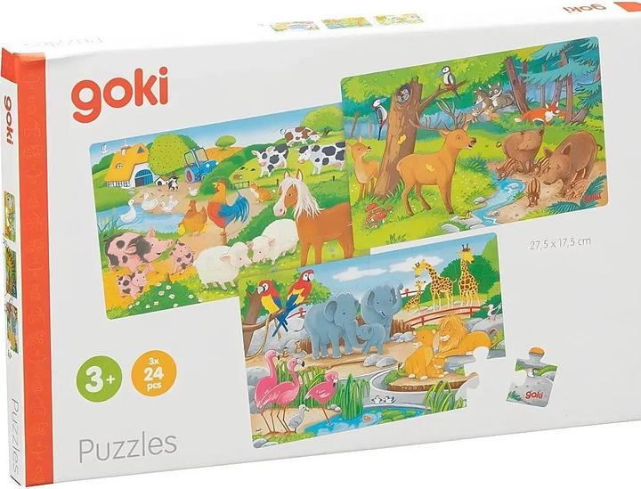 Productafbeelding Goki Dieren puzzelset (72 onderdelen)