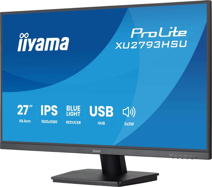 Produktbild iiyama 68.6cm (27") XU2793HSU-B7 16:9 HDMI+DP+2xUSB IPS (1920 x 1080 Pixel, 27")