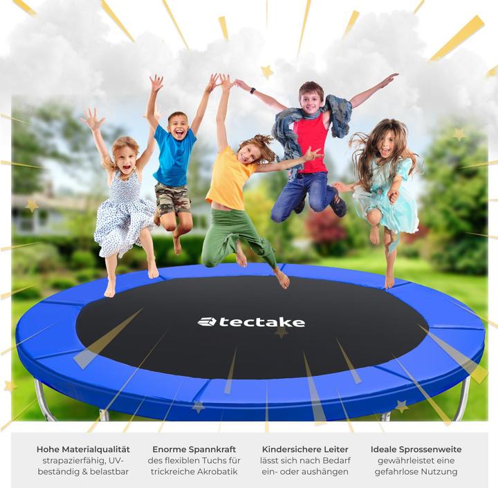 Produktbild tectake Trampolin mit Sicherheitsnetz (396 cm)