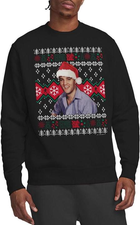 Produktbild Elvis Ugly Sweatshirt weihnachtliches Design (L)