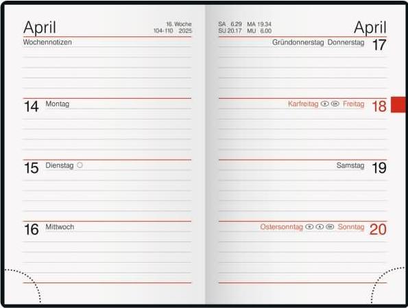 Produktbild rido/idé 7011055025 Taschenkalender Modell partner/Industrie I (2025) 'Wild Flowers'| 2 Seiten (A7, Deutsch)