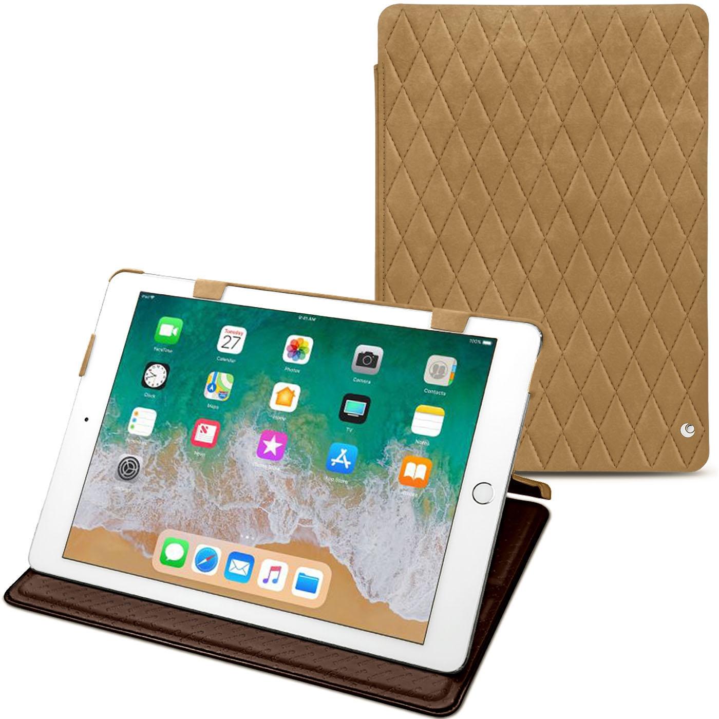 Noreve Lederschutzhülle horizontal (iPad 9.7), Tablet Hülle, Braun