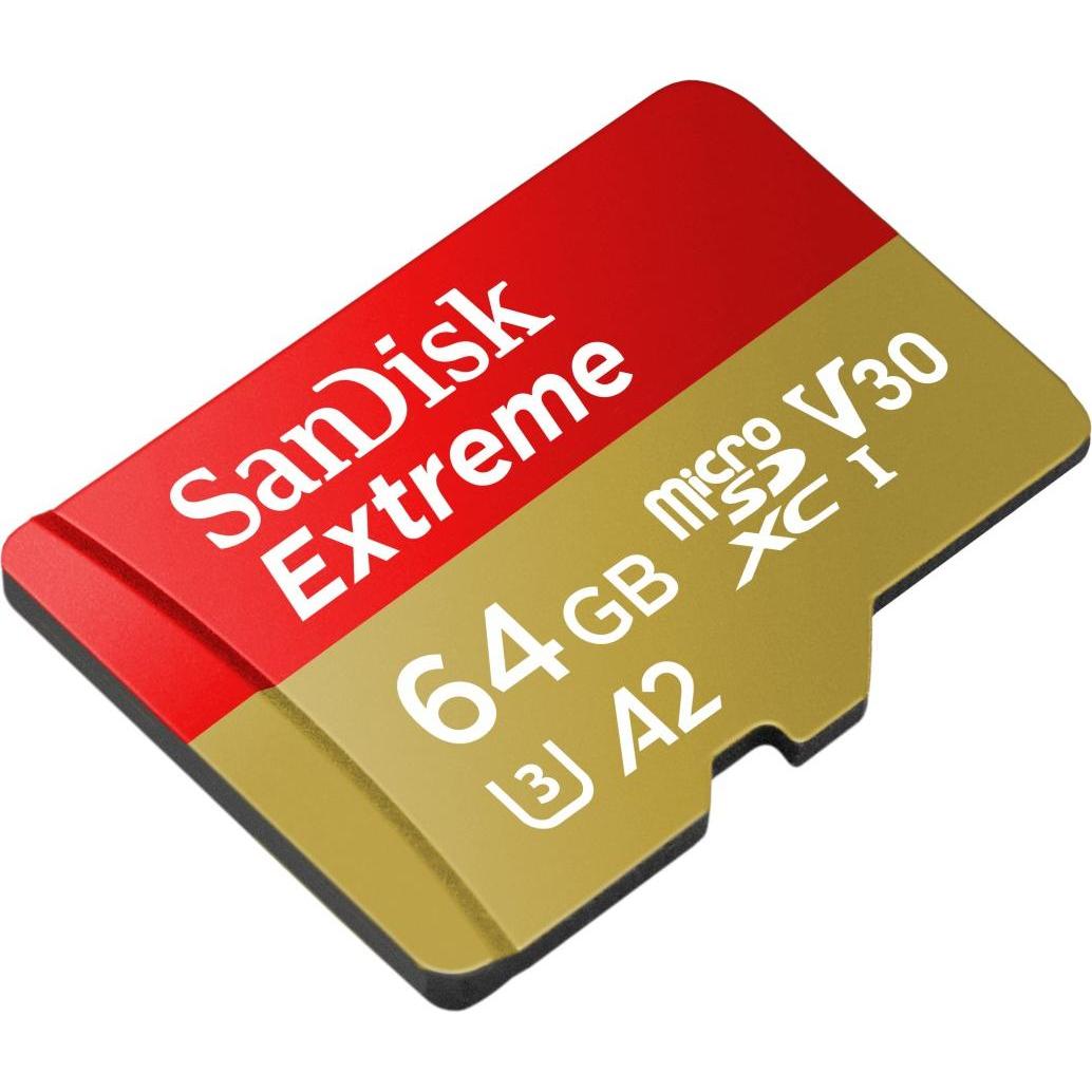 Thumbnail - SanDisk Ext microSDXC Mob Gaming /s (64 GB, microSDXC, U3, UHS-I), Speicherkarte, Rot, Gold