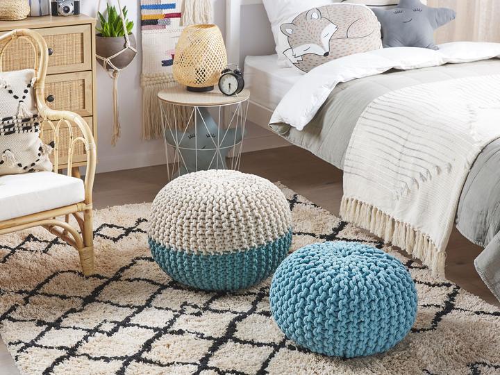 Produktbild Beliani Pouf 40 x 25 cm hellblau CONRAD