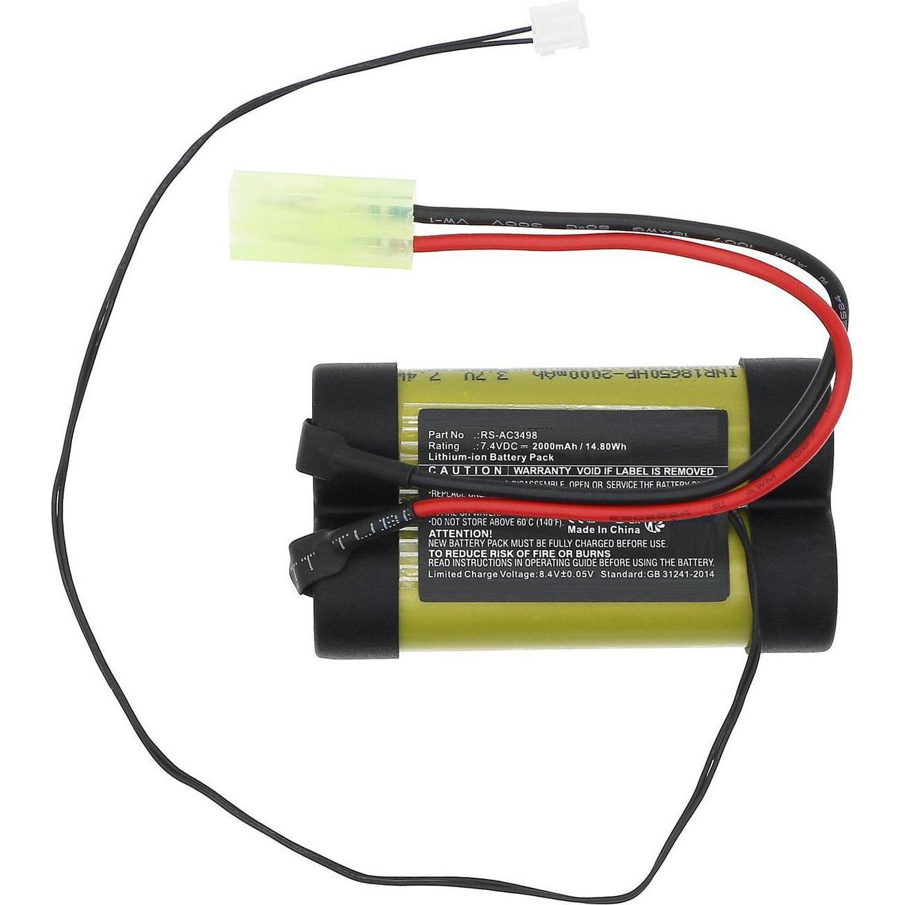 CoreParts Battery 7.4V 2000mAh 14.80Wh, Staubsauger Zubehör, Schwarz