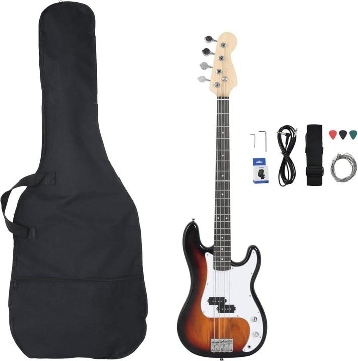 Actual product image vidaXL Jecho (Electric bass, Wood-based material, Birch wood, Solid sycamore wood)