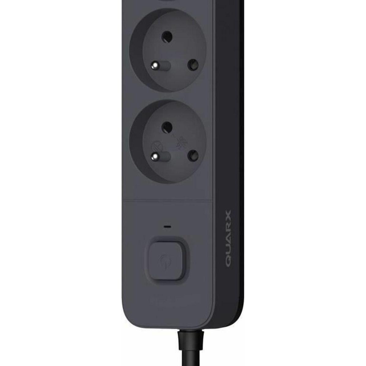 [n]fibrecare, Ciabatta multipresa, Steckdosenleiste mit 4 Steckdosen mit Schalter QUARX (1,5 m) (4x, CEE 7/4, CEE 7/5, 1.50 m)