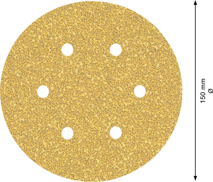 Produktbild Bosch Professional Zubehör EXPERT C470 Schleifpapier mit 6 Löchern für Exzenterschleifer, 150 mm, G 40, 5-tlg. (40)