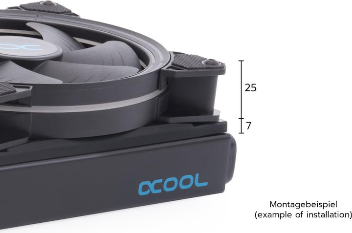 Actual product image Alphacool Alphac Shroud & Decoupling 140mm 7mm 1020194