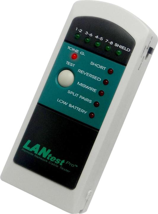 Tester, Bedienungsanleitung, Vinyltasche, Remote Unit (auf den Tester aufgesteckt)
