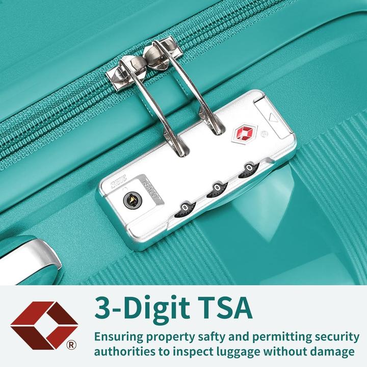 Image du produit Kono 3-teiliges Hartschalenkoffer-Set mit TSA Schloss (100 l)