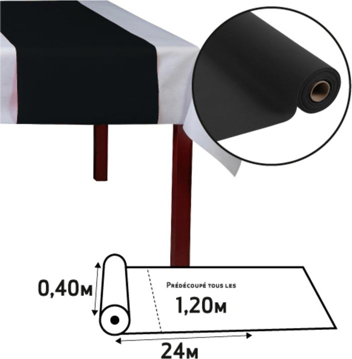 Actual product image PROnappe Table runner airlaid, black