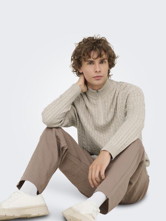 Produktbild Only & Sons Onsloui Reg 12 Cabel Half Zip Knit Noos (XS)