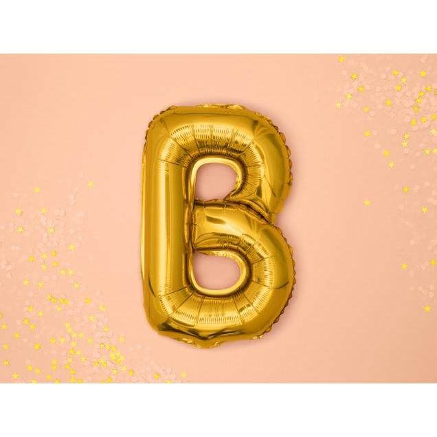 Thumbnail - Partydeco Ballon Brief "B" in Gold