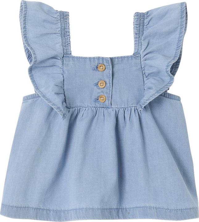 Produktbild Vertbaudet Mädchen Baby Jeansbluse mit Flügelärmeln (68)