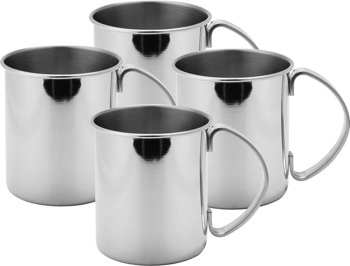 Echtwerk EW-MM-1005 Moscow Mule Becher Set 4tlg aus Edelstahl, 1000 ml, silber (1000 ml, 4x)