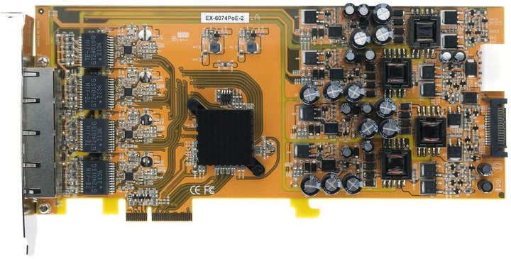 Image du produit Exsys Carte PCI-EXPRESS Quad Ethernet 4xG. Ports 4xGigabit,supportés avec PoE (PCI-E x1)