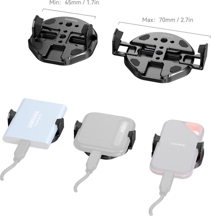 Image du produit SmallRig Anschraubbare Halterung für externe SSD, Detailfarbe (Cage)