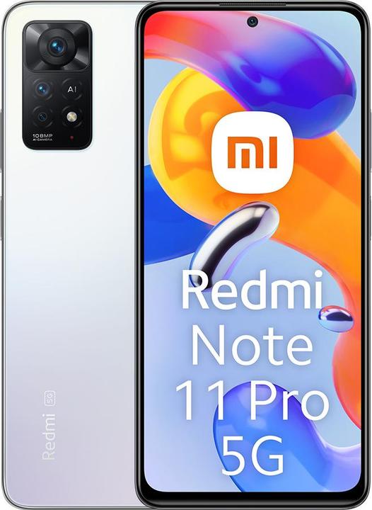 Produktbild Xiaomi Redmi Note 11 Pro 5G (6GB) (128 GB, Polar White, 6.67", Hybrid Dual SIM, 5G)