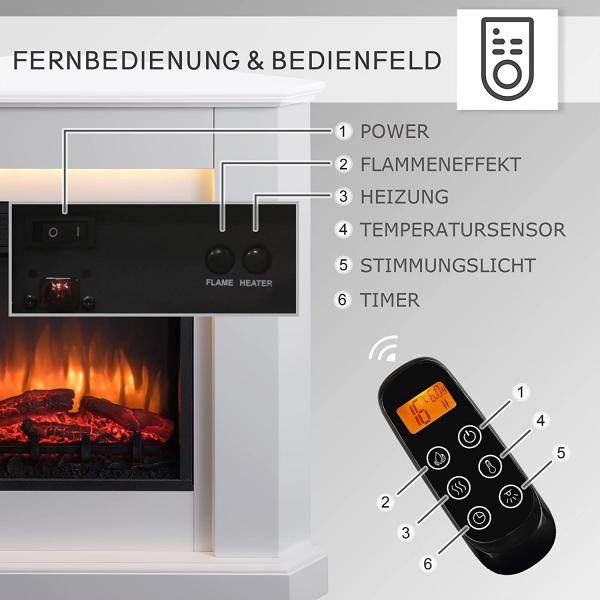 Image du produit Balderia Cheminée électrique LED