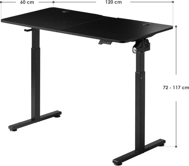 Produktbild Juskys Höhenverstellbarer Schreibtisch