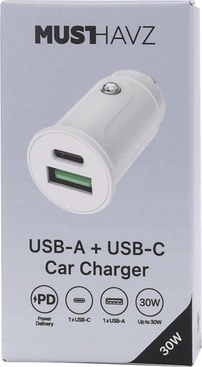 Actual product image Musthavz USB Auto Ladegerät 12W / USB-C 30W
