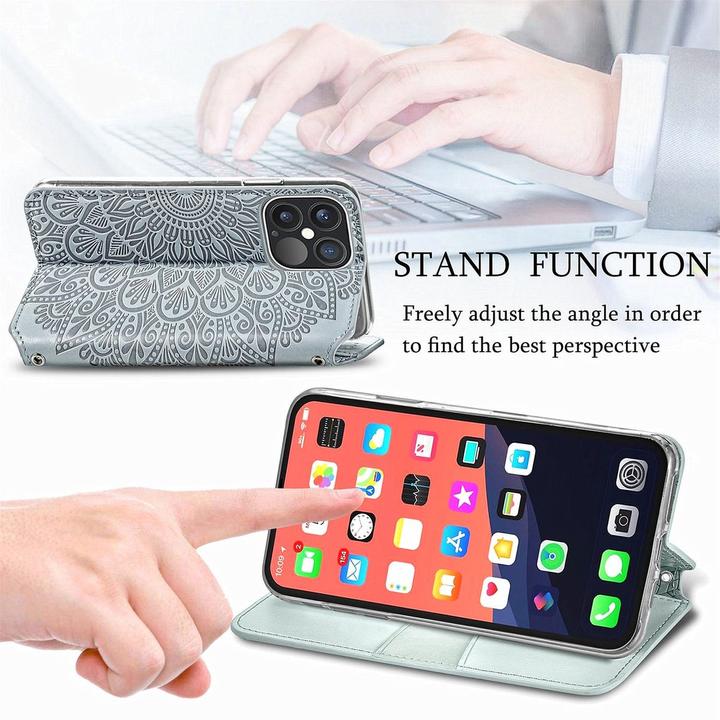 Produktbild König Design Hülle Handy Schutz für Apple iPhone 13 Pro Max Case Cover Tasche Etuis Grau Neu (Apple iPhone 13 Pro Max)