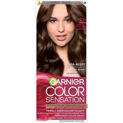 Garnier, Haarfarbe, Color Sensation Creme farba do włosów 5.0 Świetlisty Jasny Brąz (5.0 Świetlisty Jasny Brąz)