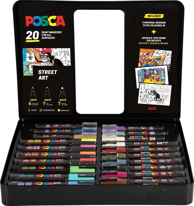 Image du produit Posca Street Art (Multicolore, 0.70 mm, 20 x)