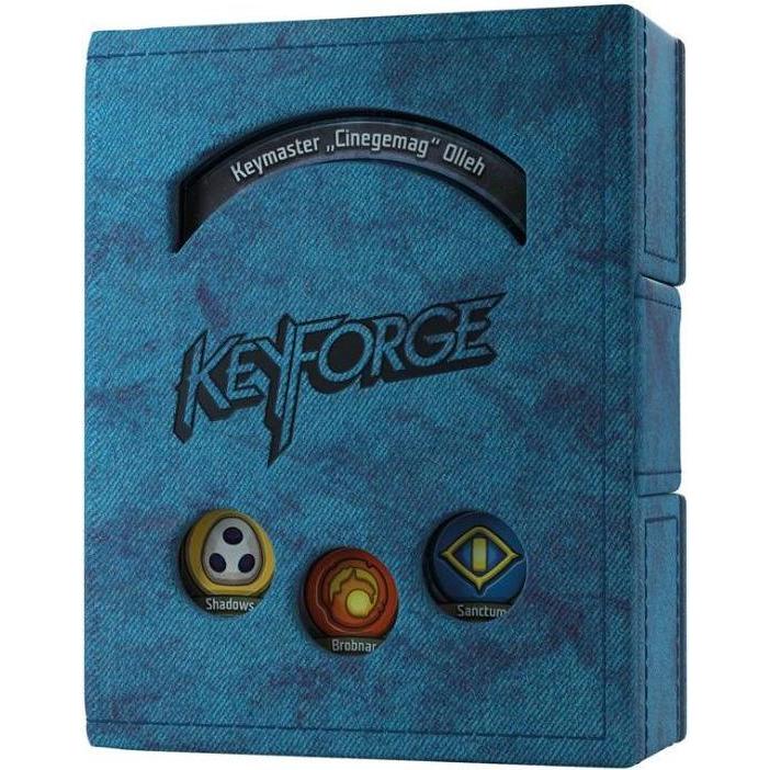 Gamegenic GGS20005 - KeyForge Deck Book Blue, Aufbewahrung für bis zu 3 gesleevte KeyForge-Decks