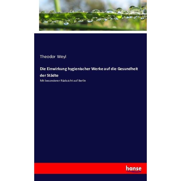 Die Einwirkung hygienischer Werke auf die Gesundheit der Städte, Fachbücher von Theodor Weyl