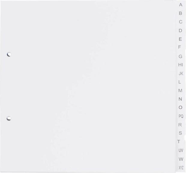Dots Ordnerregister Halbformat, Überbreite A-Z weiss 20-teilig, 5 Satz