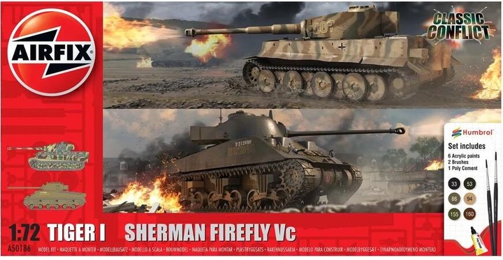 Image du produit Airfix Kit Tank Set Tiger 1 vs Sherman Firefly 1:72