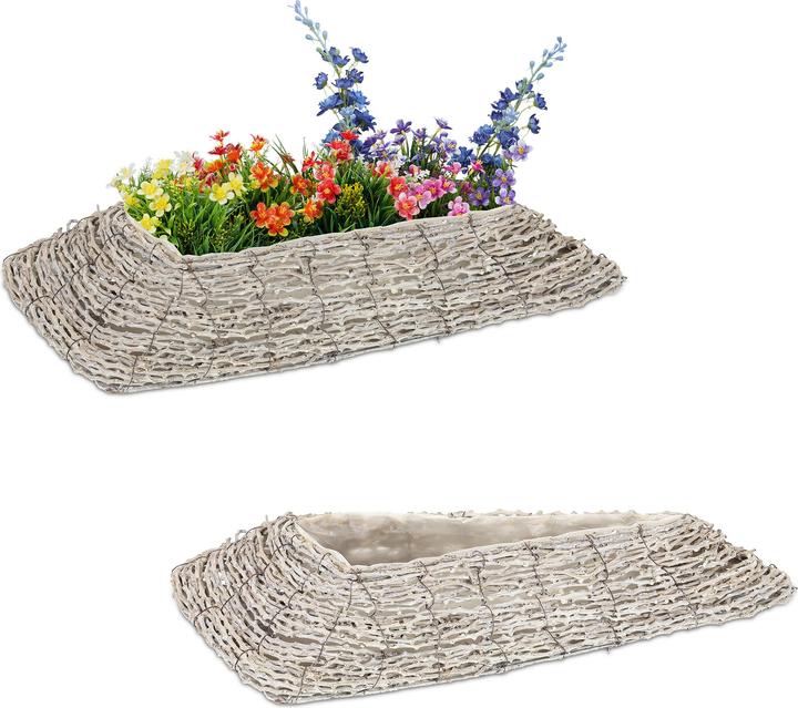 Image du produit Relaxdays 2x pot de fleurs (55 cm)