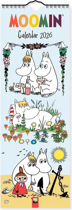 Produktbild Moomin Slim Calendar 2026 (Art Calendar) (15 x 42 cm)