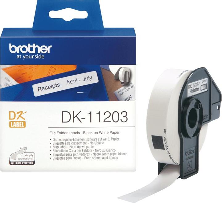 Actual product image Brother P-Touch File Folder Labels (1.70 cm, White)