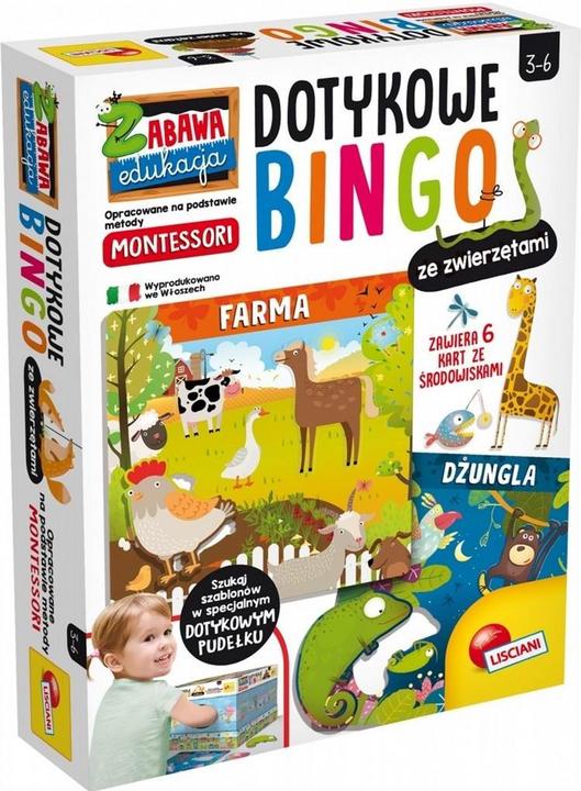 Actual product image Lisciani Montessori plus Touch Bingo with animals (Polish, 2 - 6 Players)