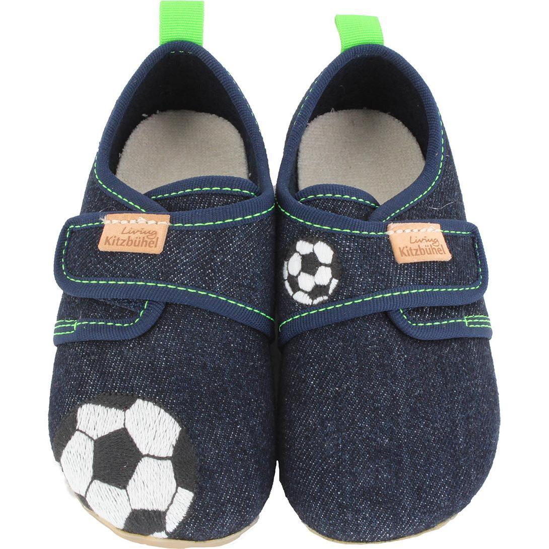 Thumbnail - Living Kitzbühel, Unisex, Hausschuhe, Kid's Klettmodell Soccer Champ, Blau, (30)