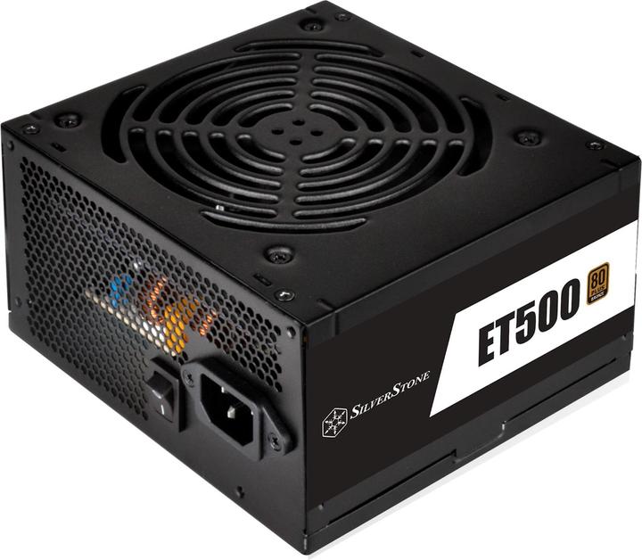 Produktbild Silverstone SST-ET500-B - Strider Essential Serie, 500W 80 Plus Bronze ATX flüsterleises PC-Netzteil (500 W)