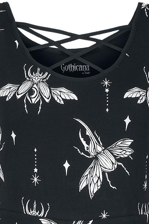 Image du produit Gothicana by EMP Maxikleid mit Alloverprint (L)