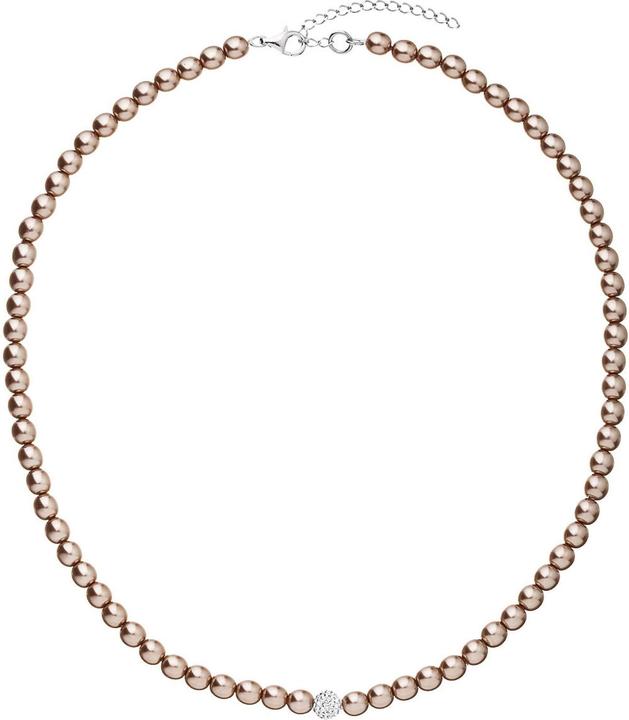 Image du produit Evolution Group - Brown bead necklace with Preciosa crystals 32063.3 (Cristaux Preciosa)