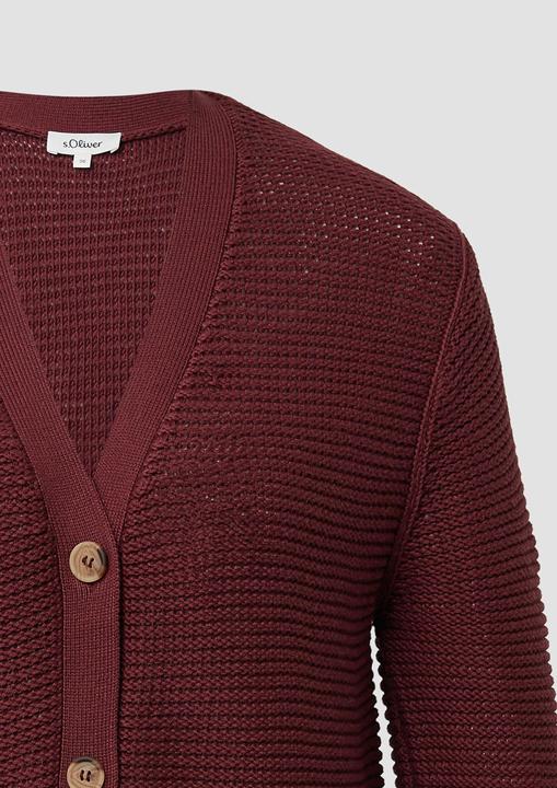 Produktbild s.Oliver Strickjacke Grobstrickjacke mit Rollsaum (48)