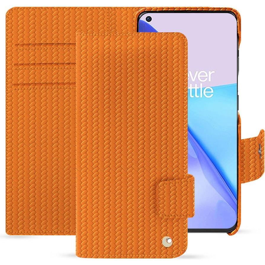 Noreve Lederschutzhülle OnePlus 11 (OnePlus 11), Smartphone Hülle, Orange
