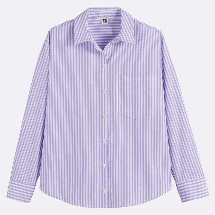 Purple striped, White