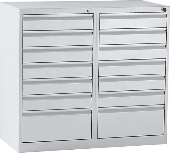 eurokraft basic Schubladenschrank, Stahl