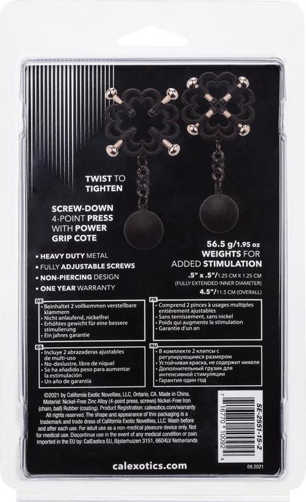 Image du produit CalExotics Pince à mamelon Power Grip 4 points Pression pondérée du mamelon