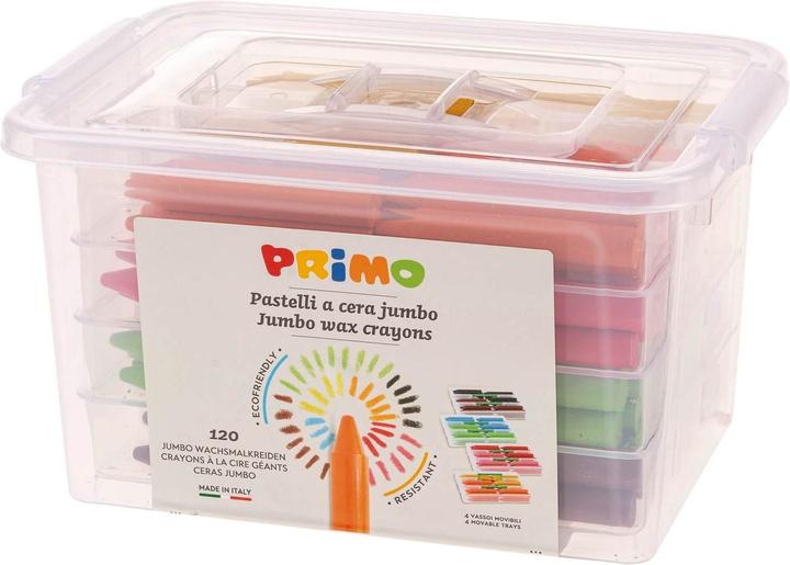 Image du produit Primo Crayons de cire Boîte école Jumbo 120 pièces (120x)